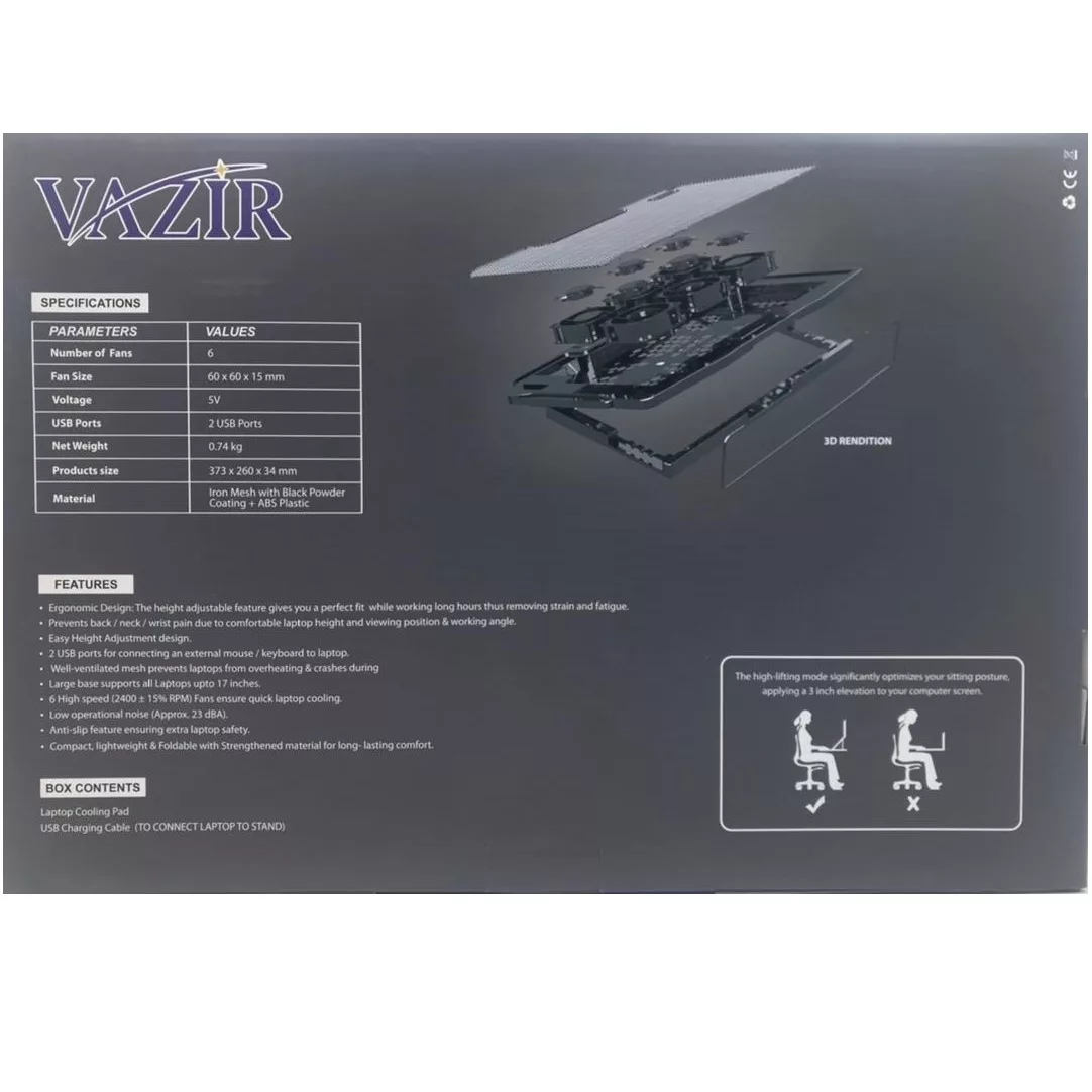 پایه خنک کننده  لپ تاپ وزیر مدل H9