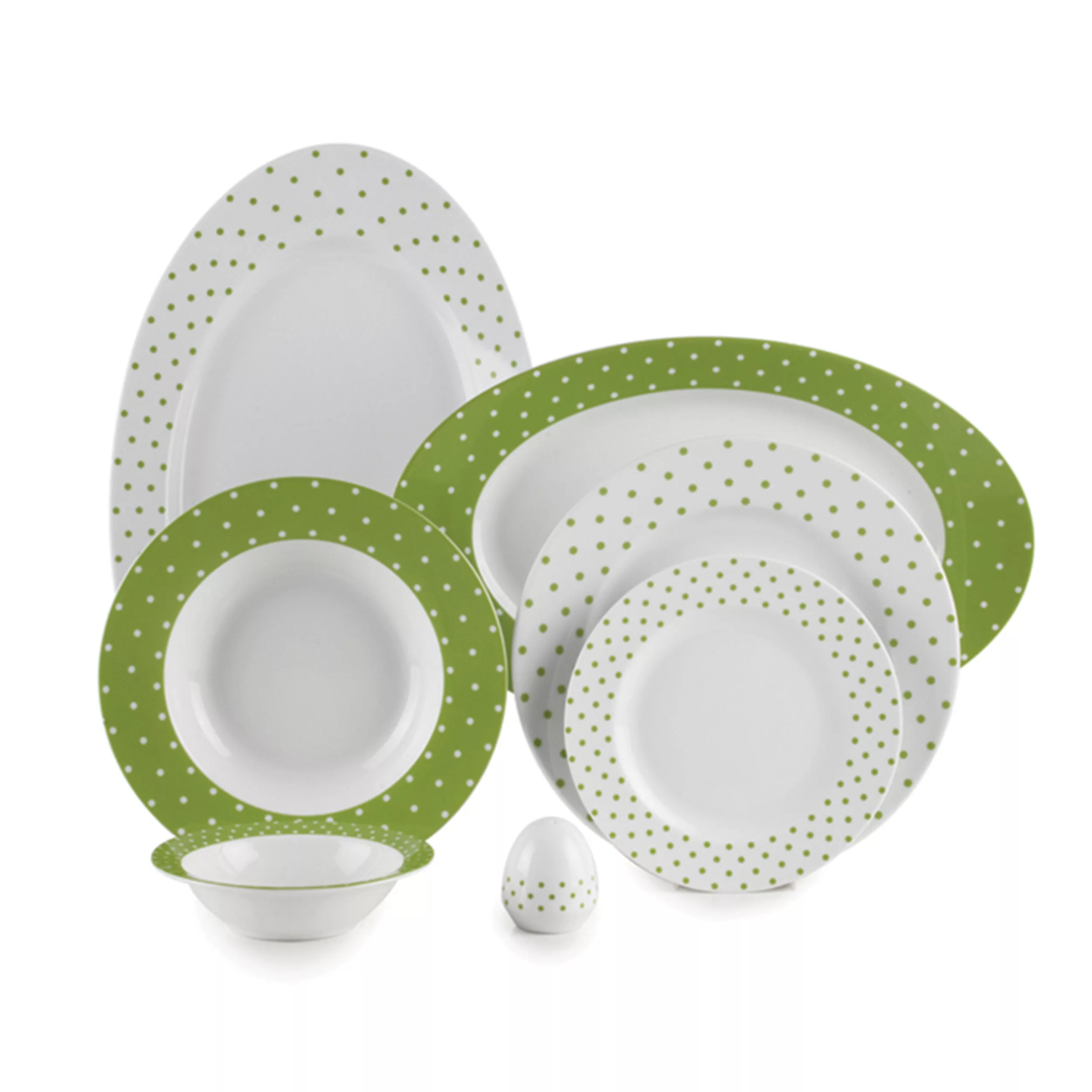 سرویس غذاخوری 28 پارچه چینی زرین ایران سری ایتالیا اف مدل اسپاتی درجه یک