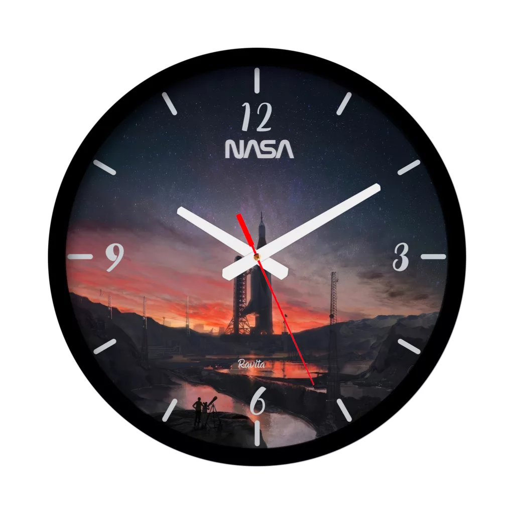 ساعت دیواری کوارتز راویتا مدل فضاپیما ناسا کد 3714