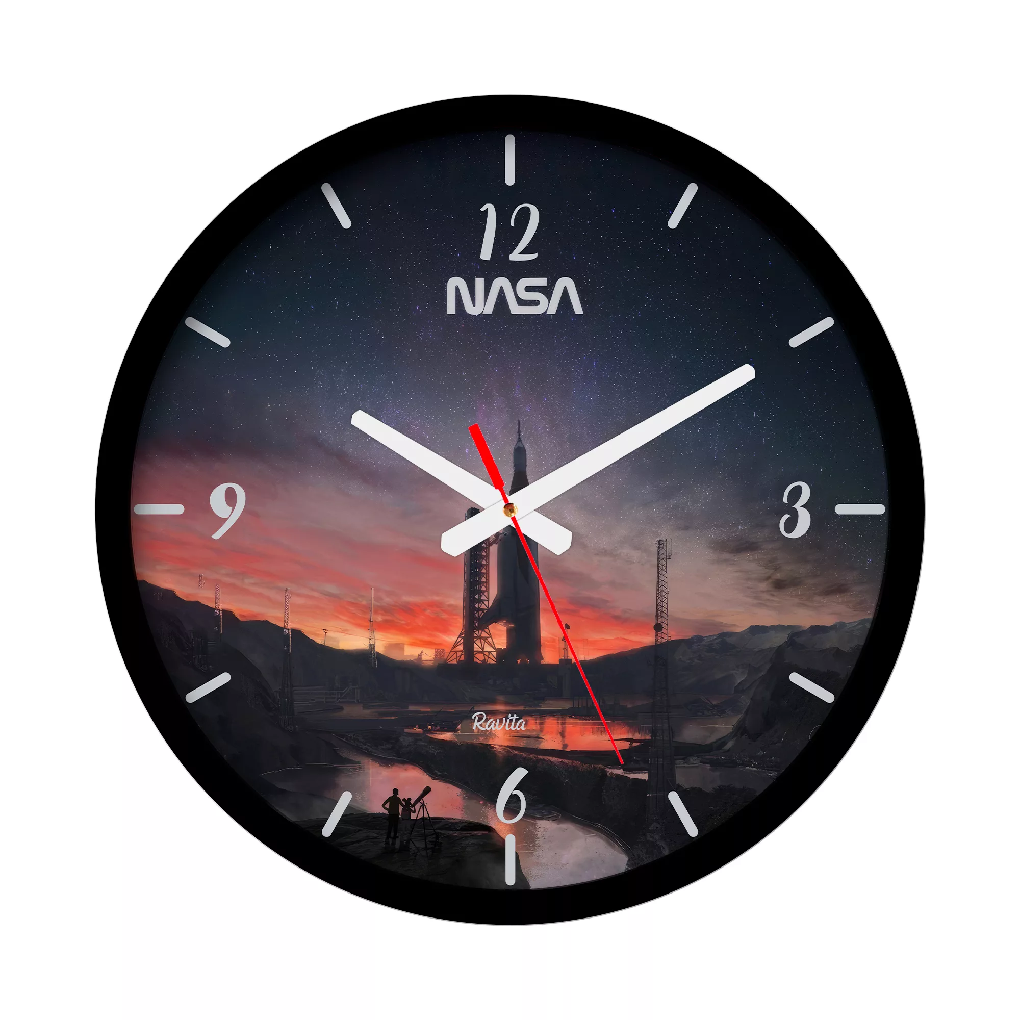 ساعت دیواری کوارتز راویتا مدل فضاپیما ناسا کد 3714