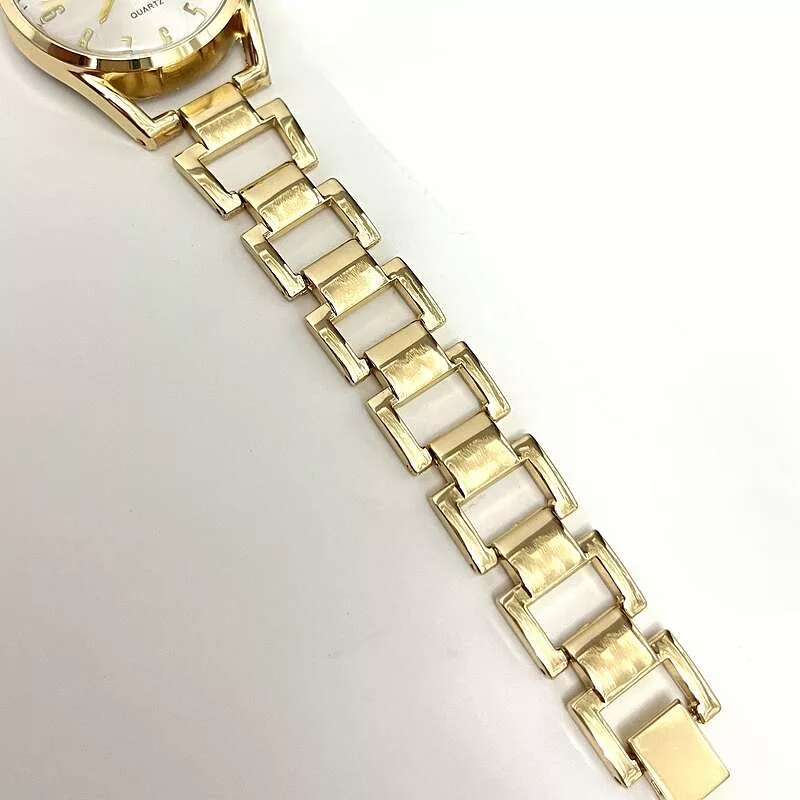 ساعت مچی عقربه‌ای کوارتز زنانه مدل مینیمال بند زنجیری دستبندی کد HO1