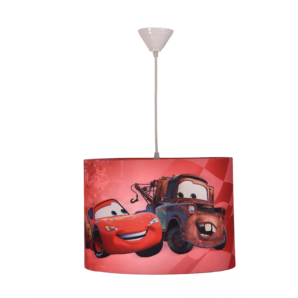 آباژور و لوستر کودک مدل مک کوئین به همراه ساعت دیواری