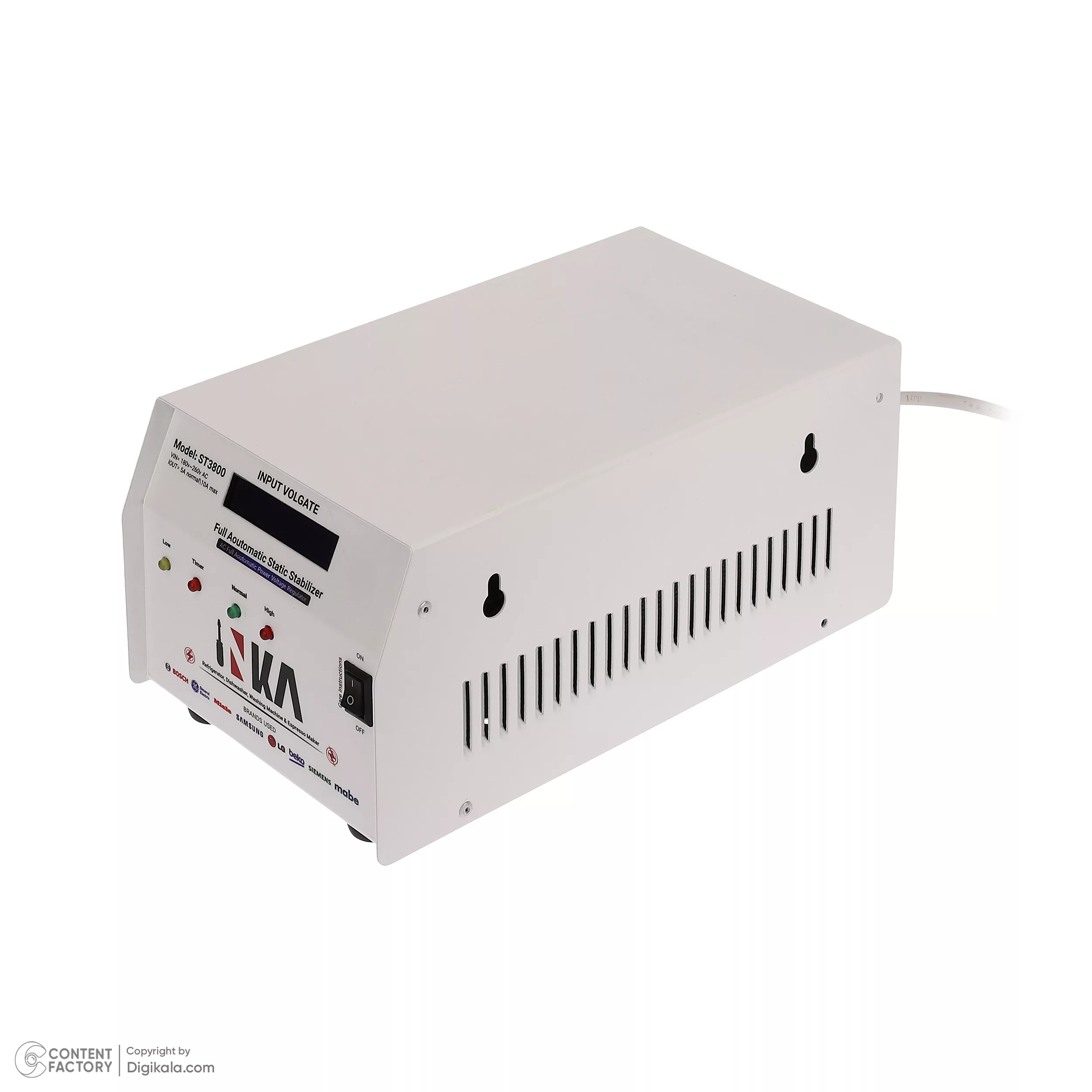 استابلایزر اینکا مدل ST3800 ظرفیت 260 ولت آمپر