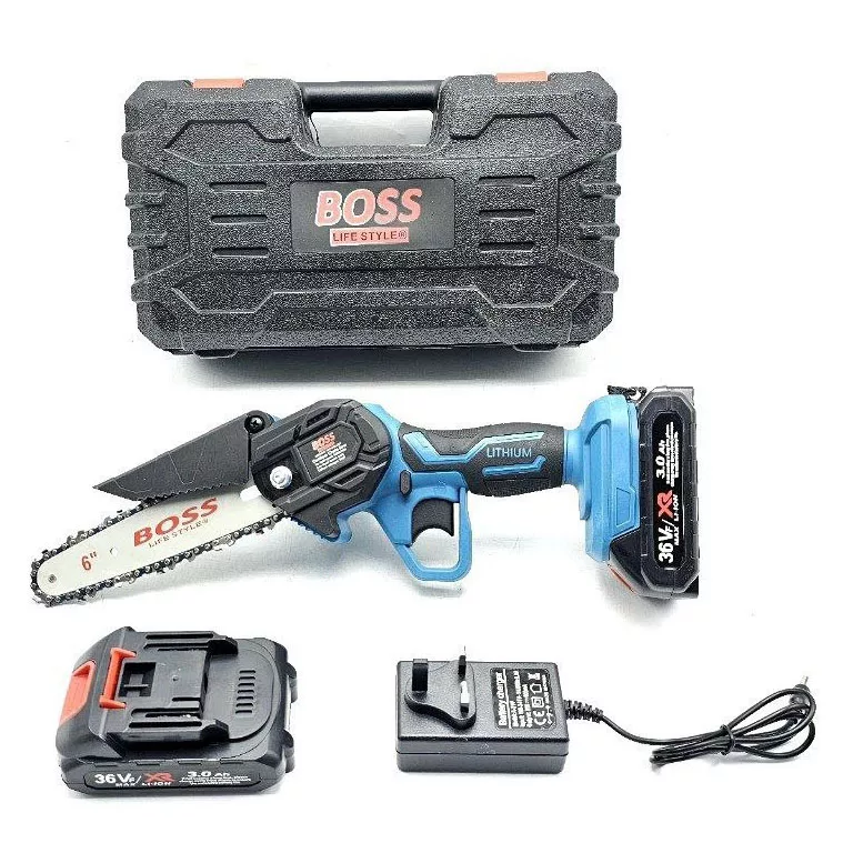 اره زنجیری شارژی باس مدل تیغه 15 سانت کد 36V- LIFE-STYLE