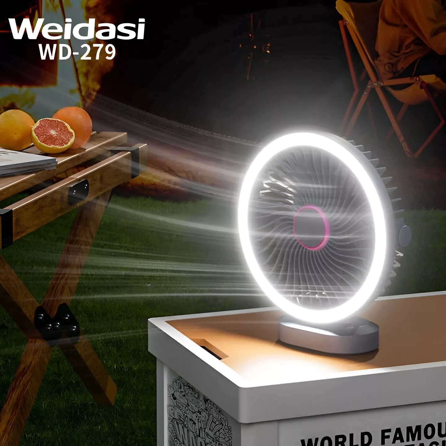 پنکه رومیزی مدل WD-279 ظرفیت 2400 میلی آمپر بر ساعت