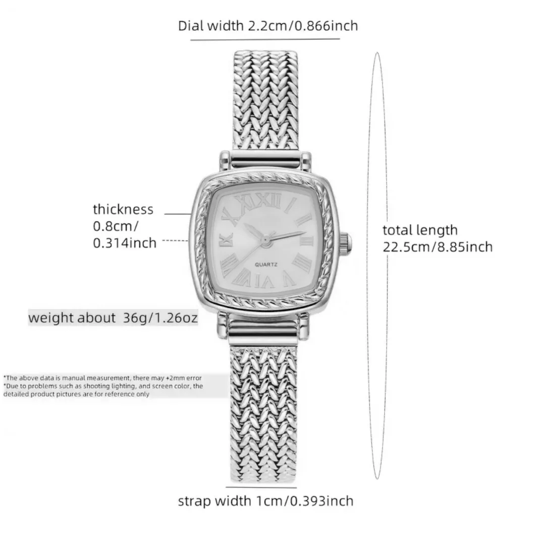 ساعت مچی عقربه‌ای کوارتز زنانه مدل اسپرت مینیمال بند استیل طرح بافت گندمی کد ۳