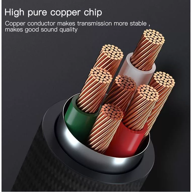 کابل تبدیل لایتنینگ به AUX یسیدو مدل YAU-17 طول 1.2 متر