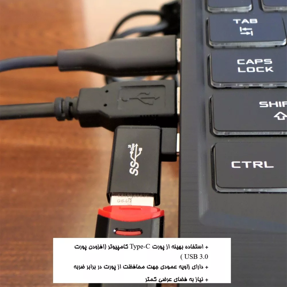 مبدل USB 3.2 OTG به USB-C مدل PM-AC90