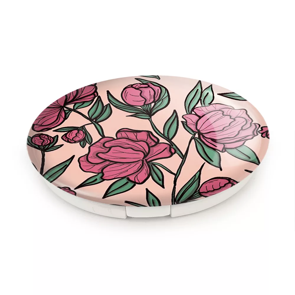 آینه جیبی خندالو طرح گل گلی مدل تاشو کد 29015