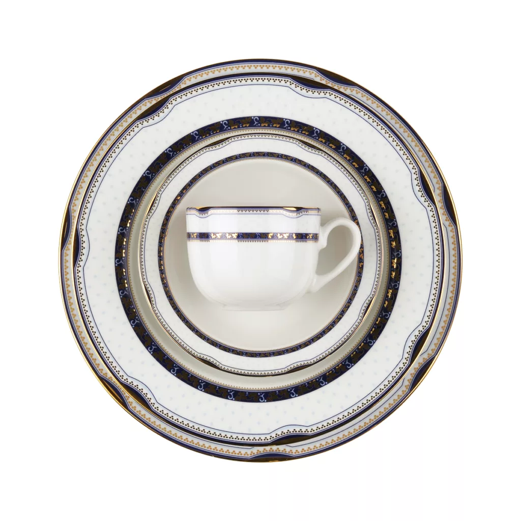 سرویس غذاخوری 102 پارچه چینی زرین ایران مدل ایتالیا اف پرشیا درجه یک