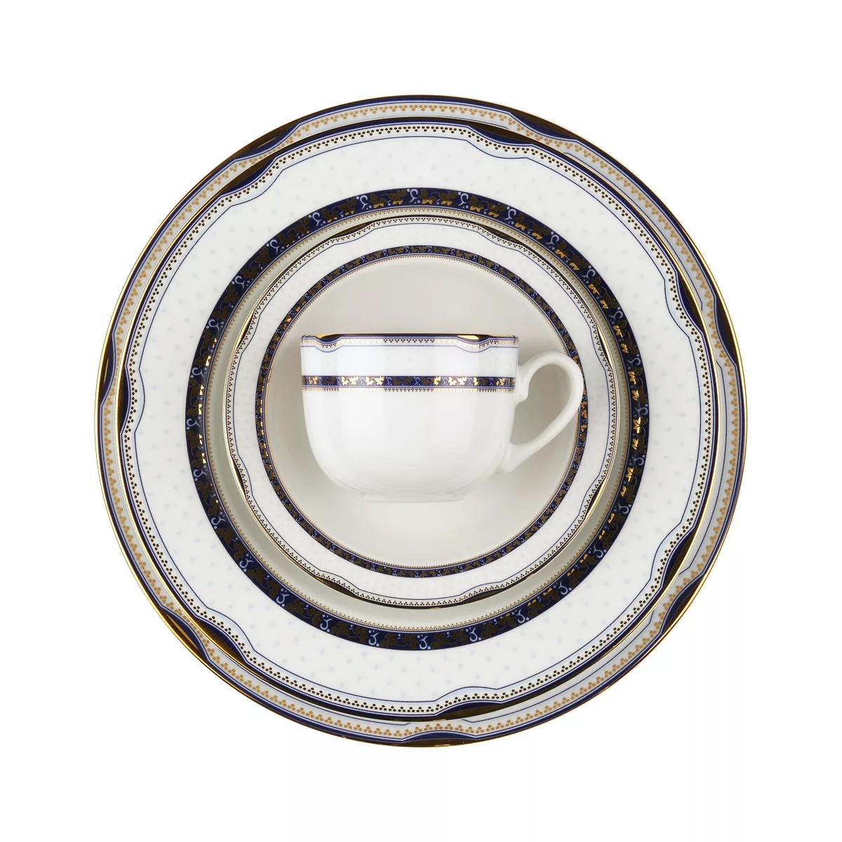 سرویس غذاخوری 102 پارچه چینی زرین ایران مدل ایتالیا اف پرشیا درجه یک