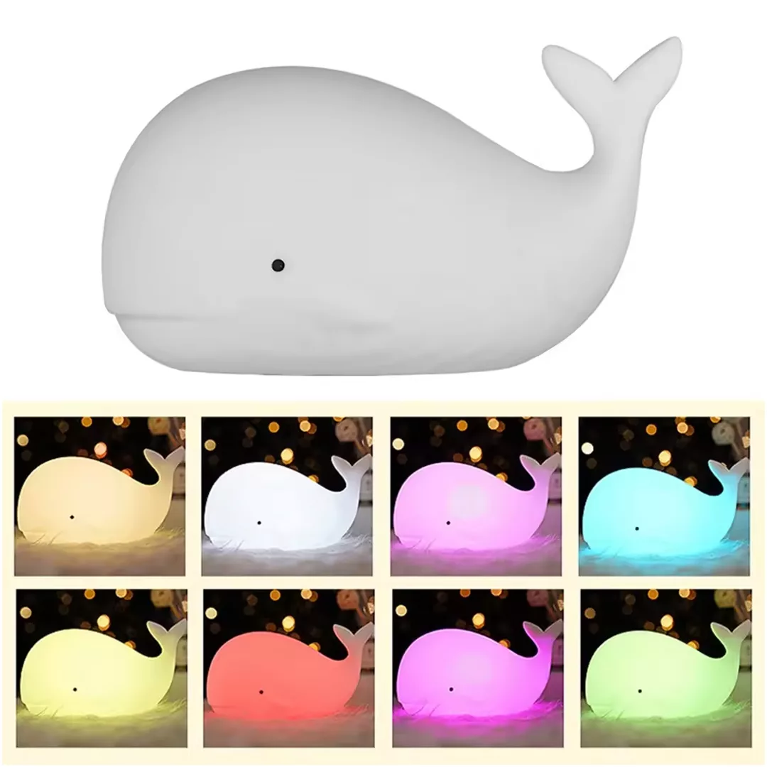 چراغ خواب اتاق کودک طرح نهنگ مدل LJC-151