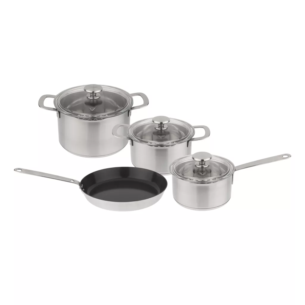 سرویس قابلمه و تابه استیل 7 پارچه ایکیا مدل Hemkomst