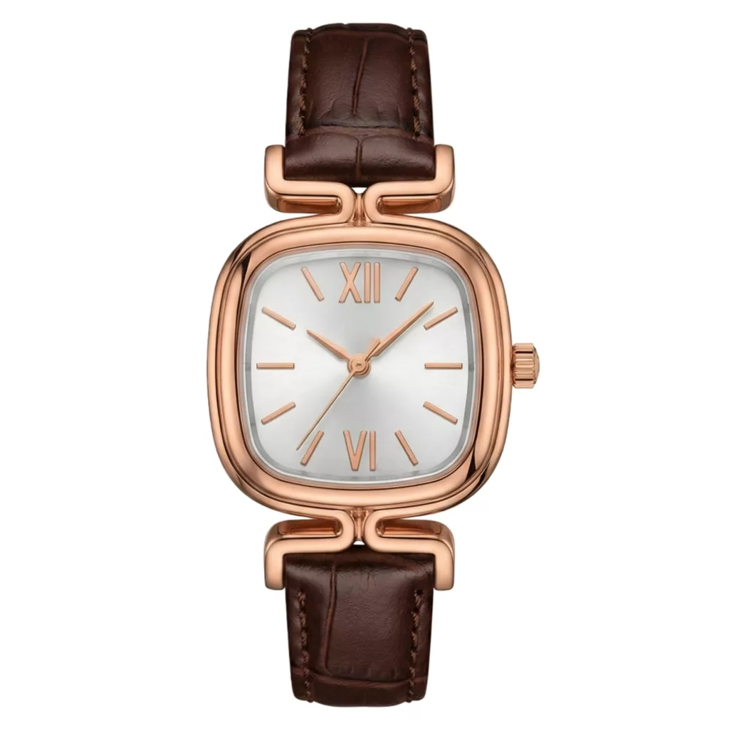 ساعت مچی عقربه‌ای کوارتز زنانه مدل کلاسیک لوکس بند چرم کد T5