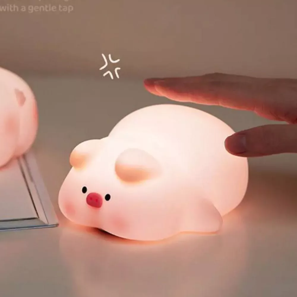 چراغ خواب کودک مدل خوک خسته