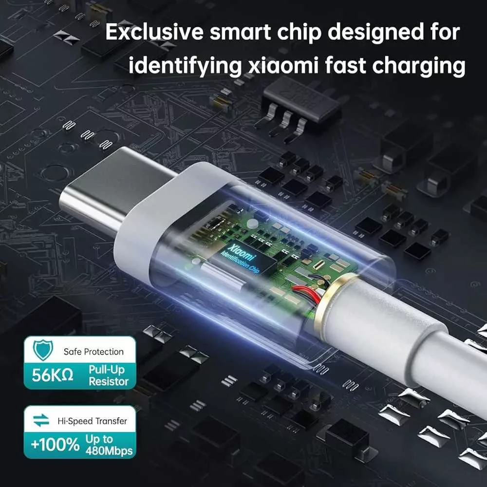 کابل تبدیل USB به USB-C سمگپرس مدل mi Turbo Charger به طول 1 متر