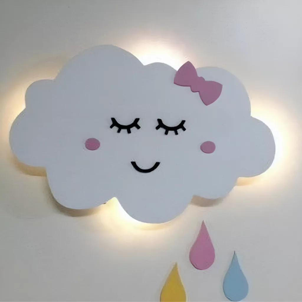 چراغ خواب کودک الیکسار مدل ابر کد L6