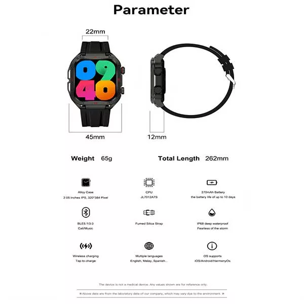 ساعت هوشمند نیوی فورس مدل N11 B/B