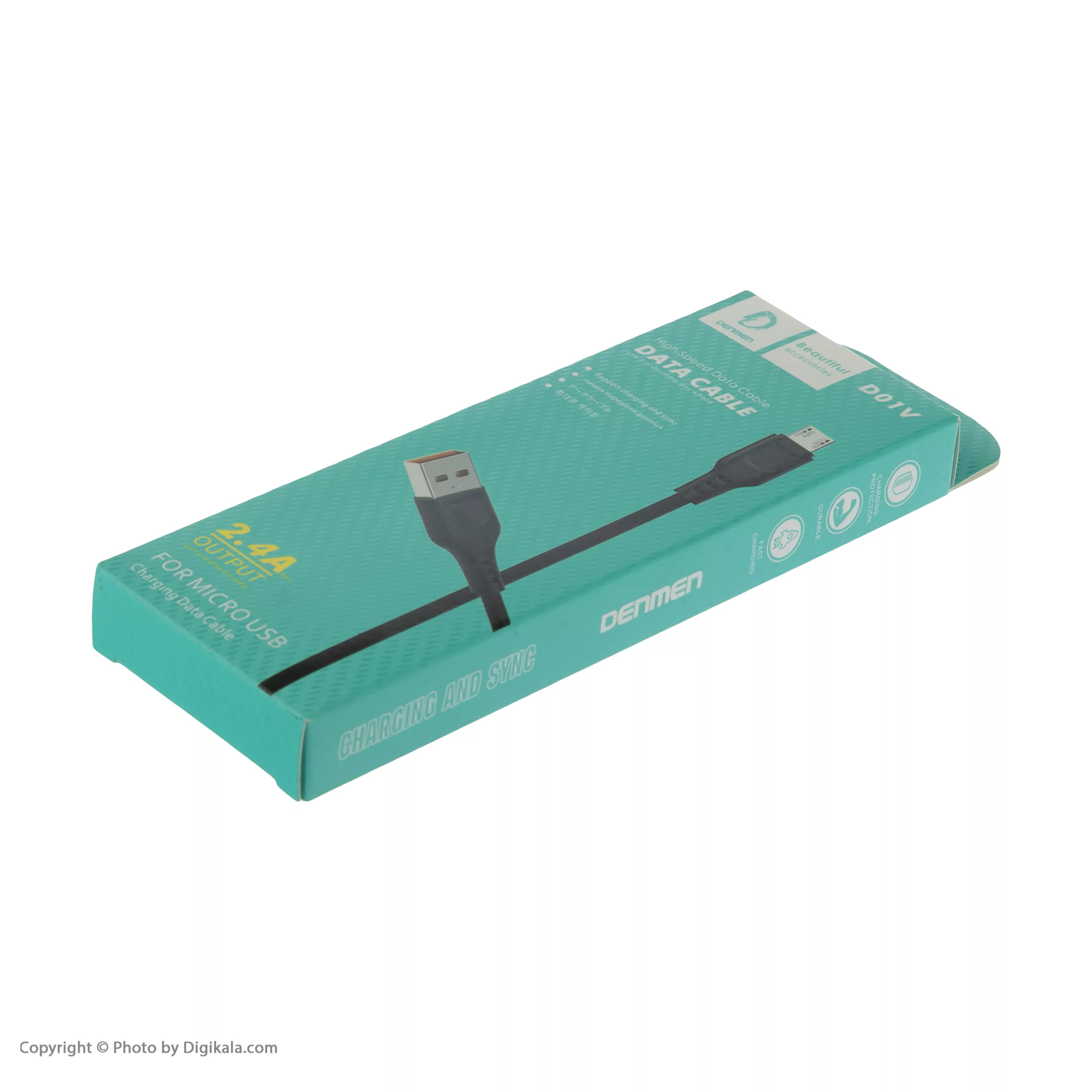 کابل تبدیل USB به microUSB دن‌من مدل D01V طول ۱ متر