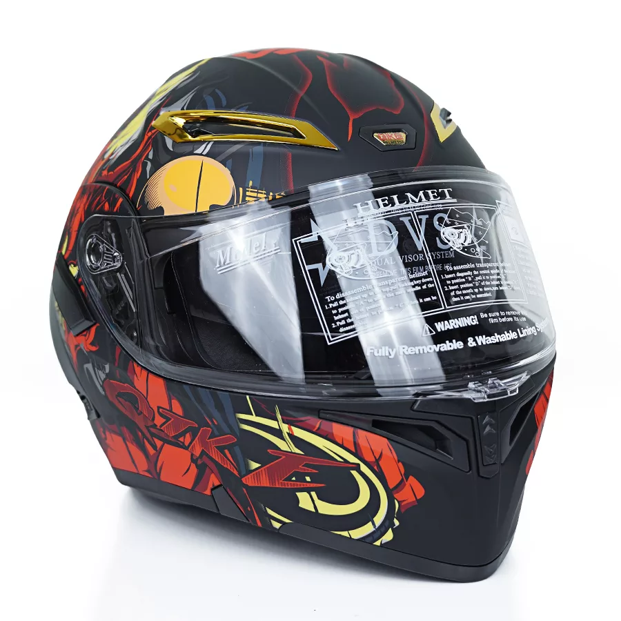 کلاه کاسکت فک متحرک کایک مدل 772 طرح Re/Thunder God