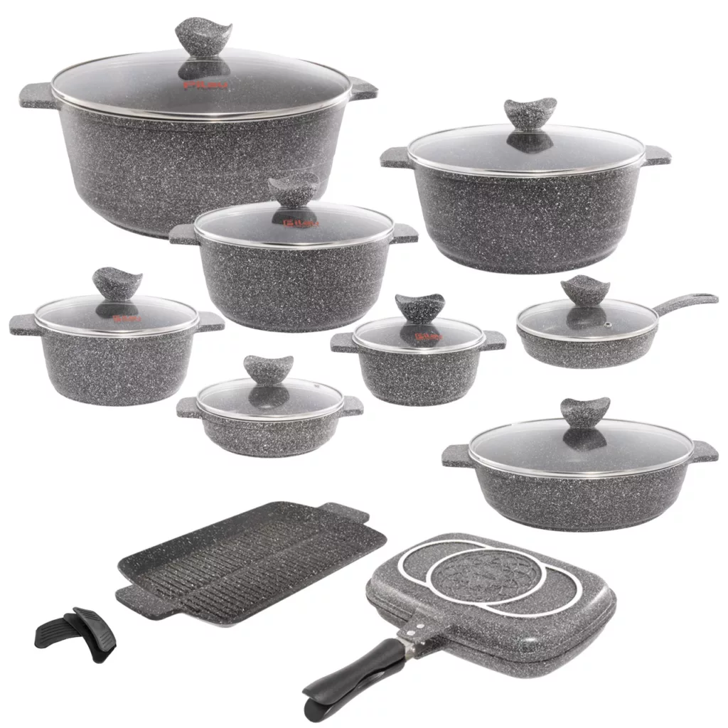 سرویس قابلمه 21 پارچه پیلو کد 4030 مدل اسنو