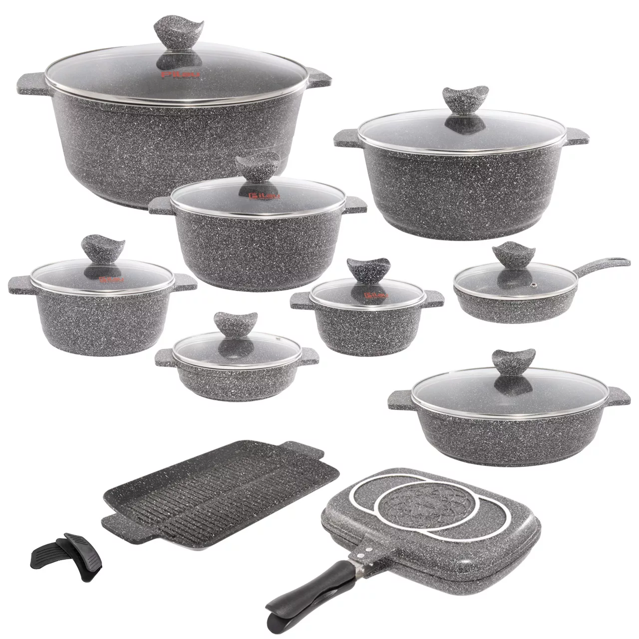 سرویس قابلمه 21 پارچه پیلو کد 4030 مدل اسنو