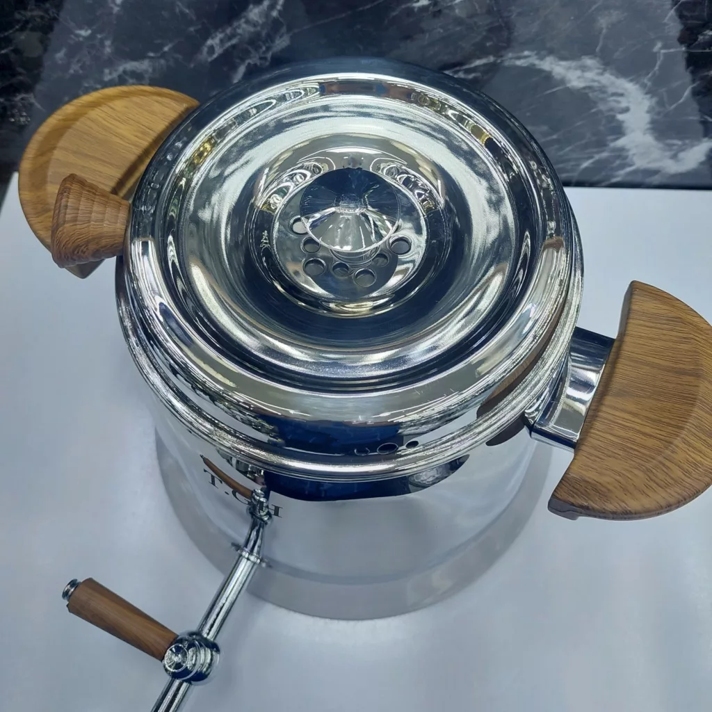ست کتری و قوری تی جی اچ مدل کاوه طرح چوب