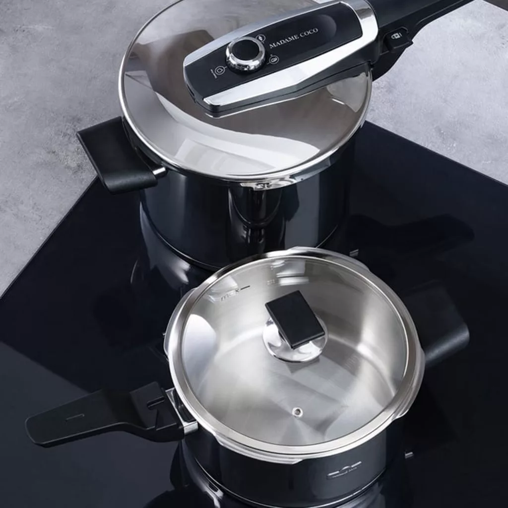 زودپز دوقلو مادام کوکو مدل ludovico pressure گنجایش 6 و 4 لیتر