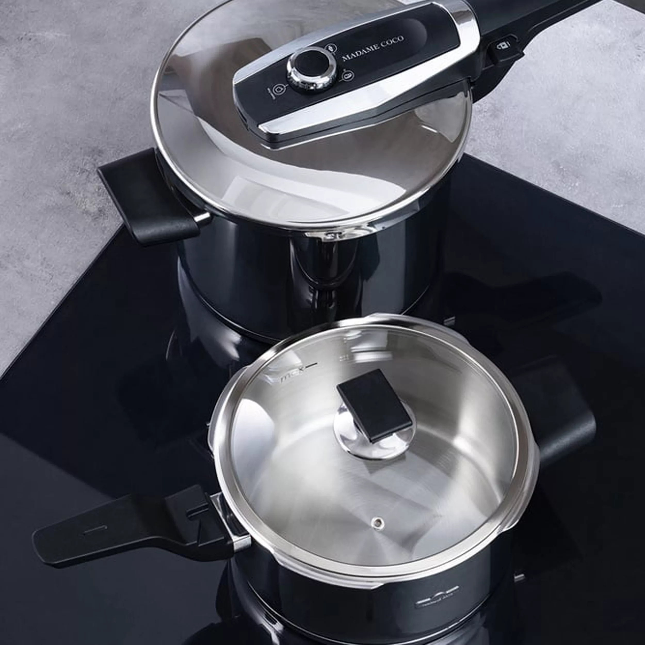 زودپز دوقلو مادام کوکو مدل ludovico pressure گنجایش 6 و 4 لیتر