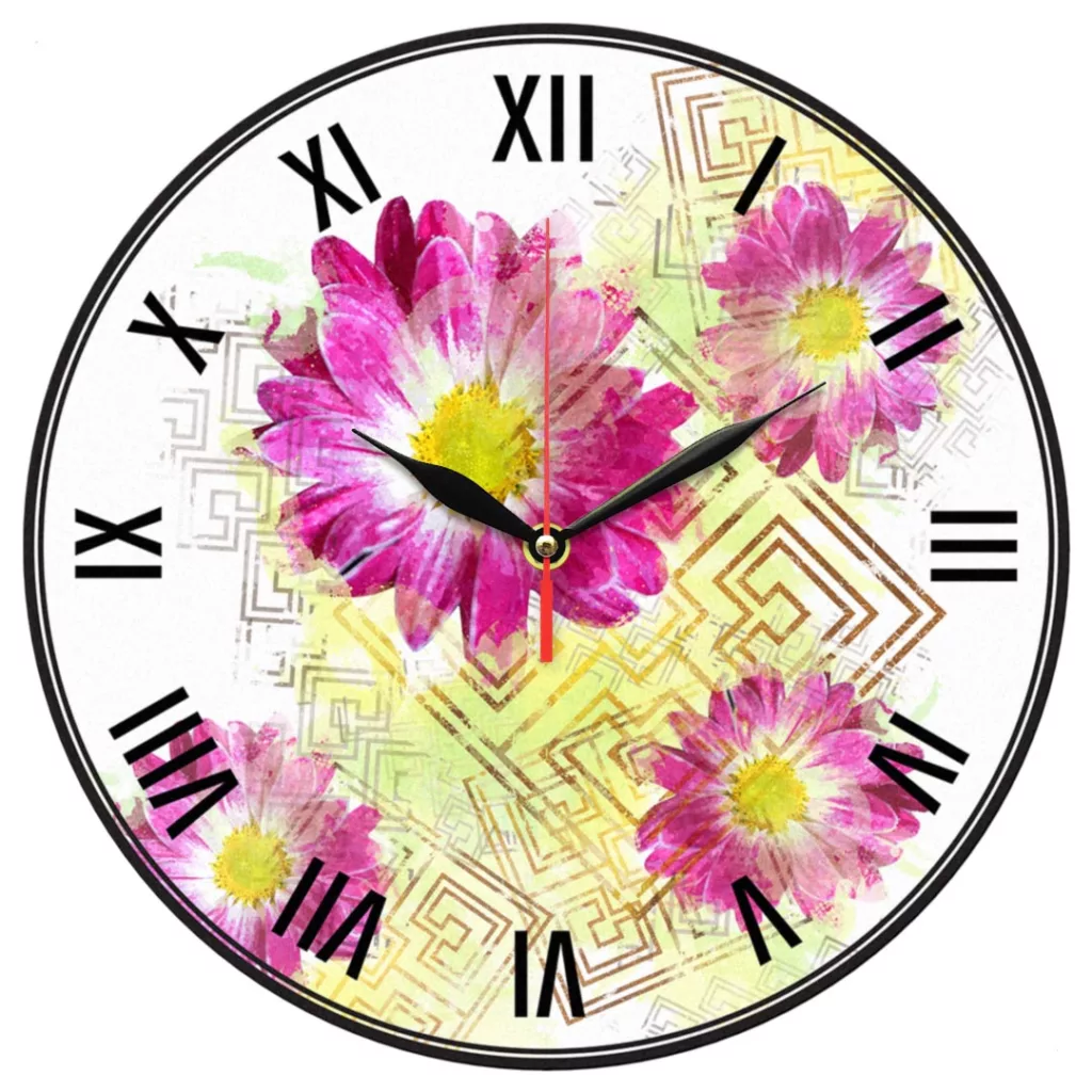 ساعت دیواری مدل 1167 طرح گل
