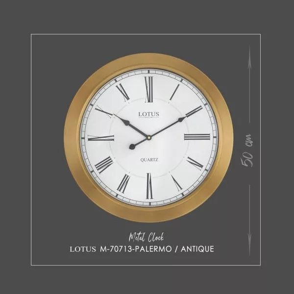 ساعت دیواری لوتوس مدل M-70713-PALERMO-ANTIQUE