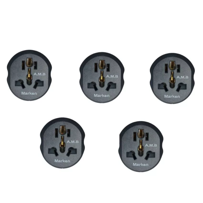 دوشاخه تبدیل سه به دو مارکن مدل ارتدار ۲۰ آمپر بسته ۵ عددی