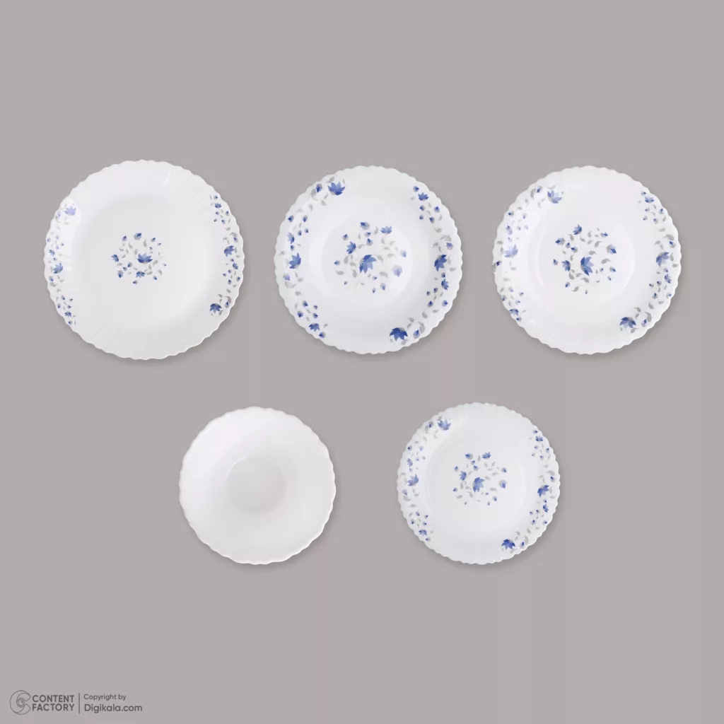 سرویس غذاخوری 25 پارچه 6 نفره گلدن اوپال مدل شاخه نبات کد Carine