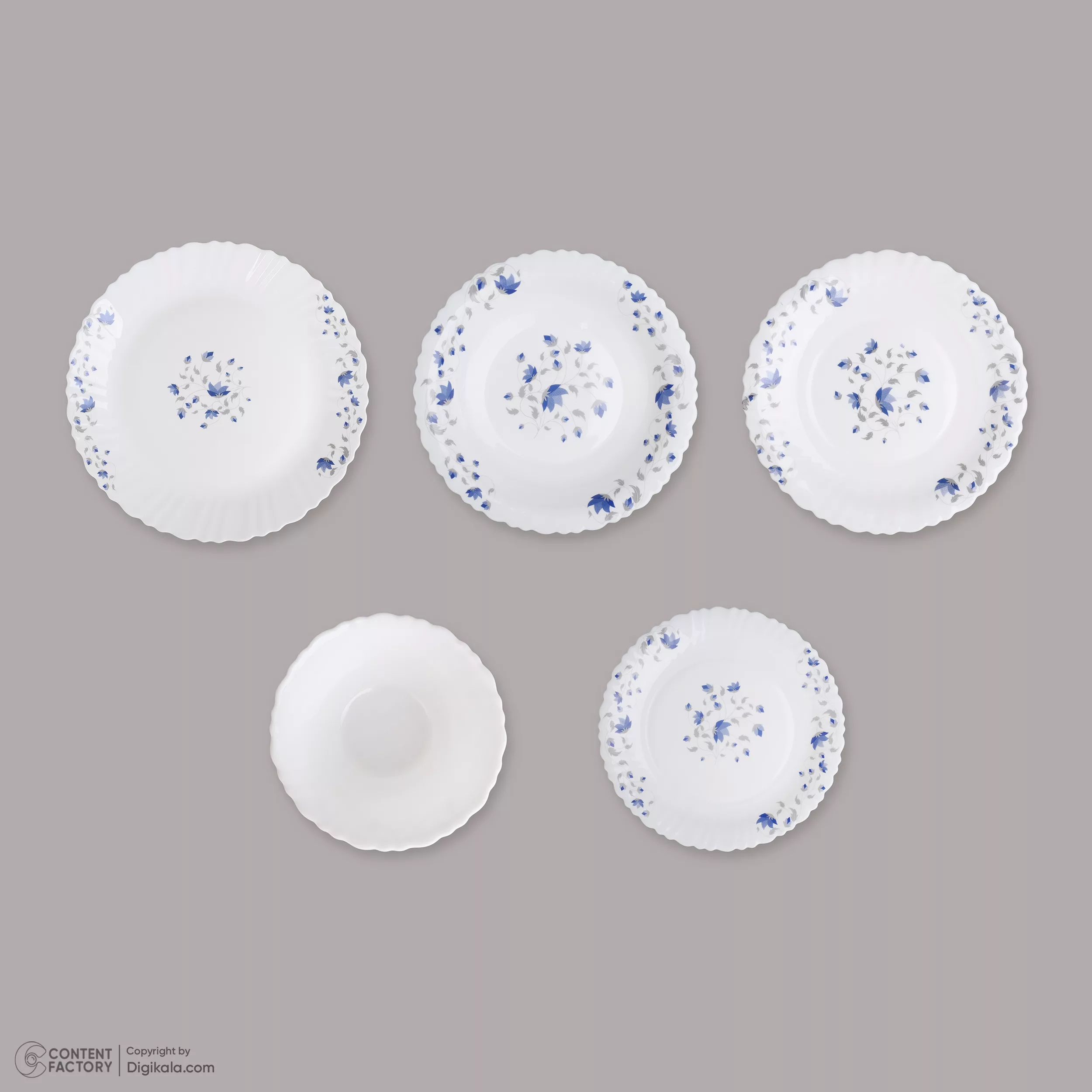 سرویس غذاخوری 25 پارچه 6 نفره گلدن اوپال مدل شاخه نبات کد Carine