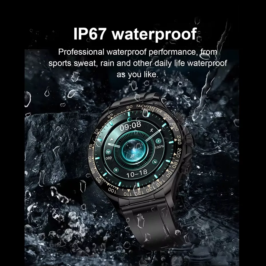 ساعت هوشمند مدل 2025 Fashion Crown دارای قابلیت های صفحه نمایش رنگی، صفحه نمایش لمسی، کنترل سطح اکسیژن خون، قابلیت مکالمه از طریق بلوتوث بند استیل