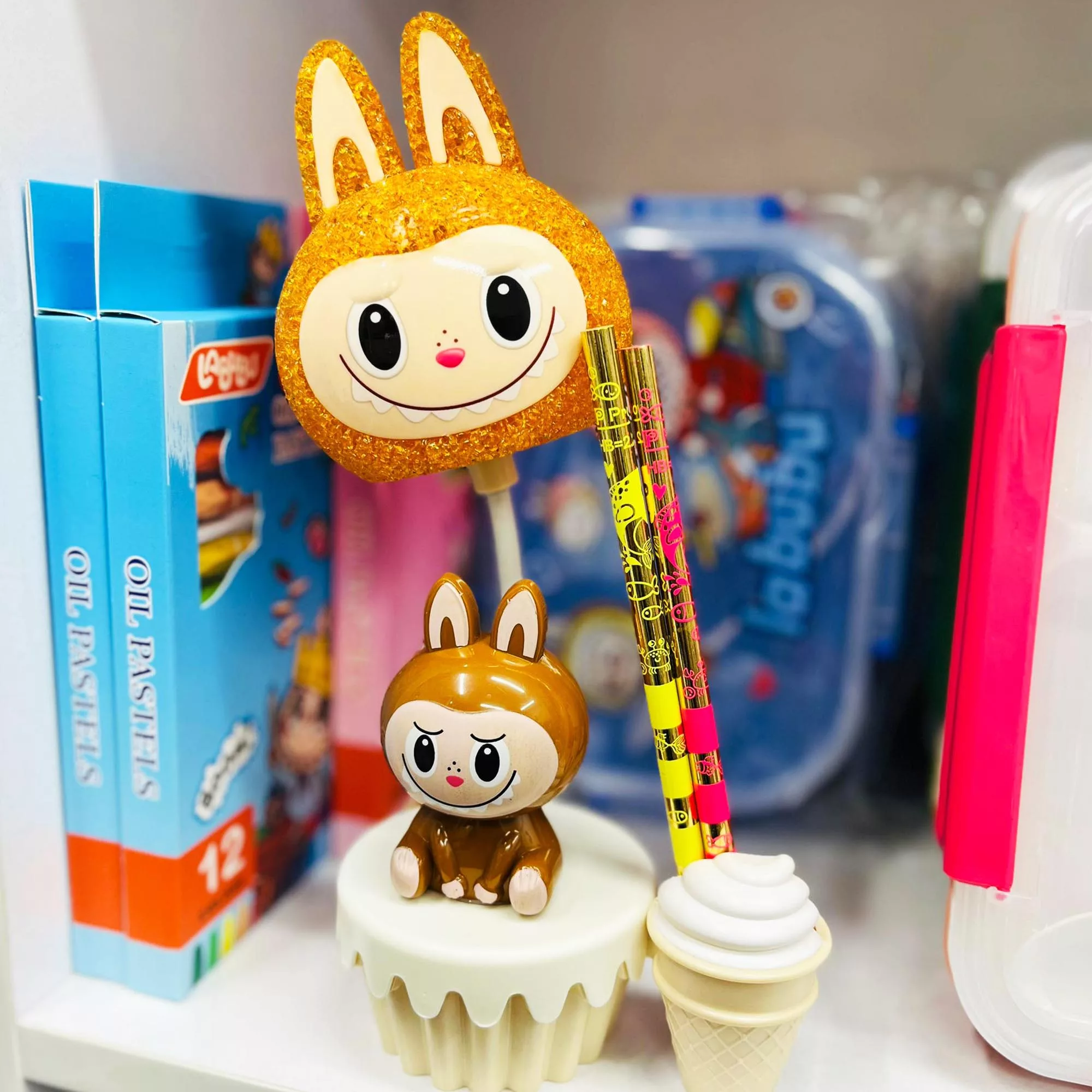 چراغ خواب کودک مدل لبوبو عروسکی همراه آویز شب تاب