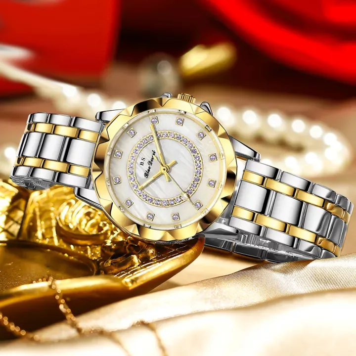 ساعت مچی عقربه ای زنانه بی اس مدل لاکچری کد BS11