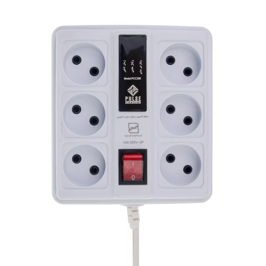 محافظ ولتاژ پالس کنترل مدل محافظ کامپیوتر 6 خانه دیجیتال