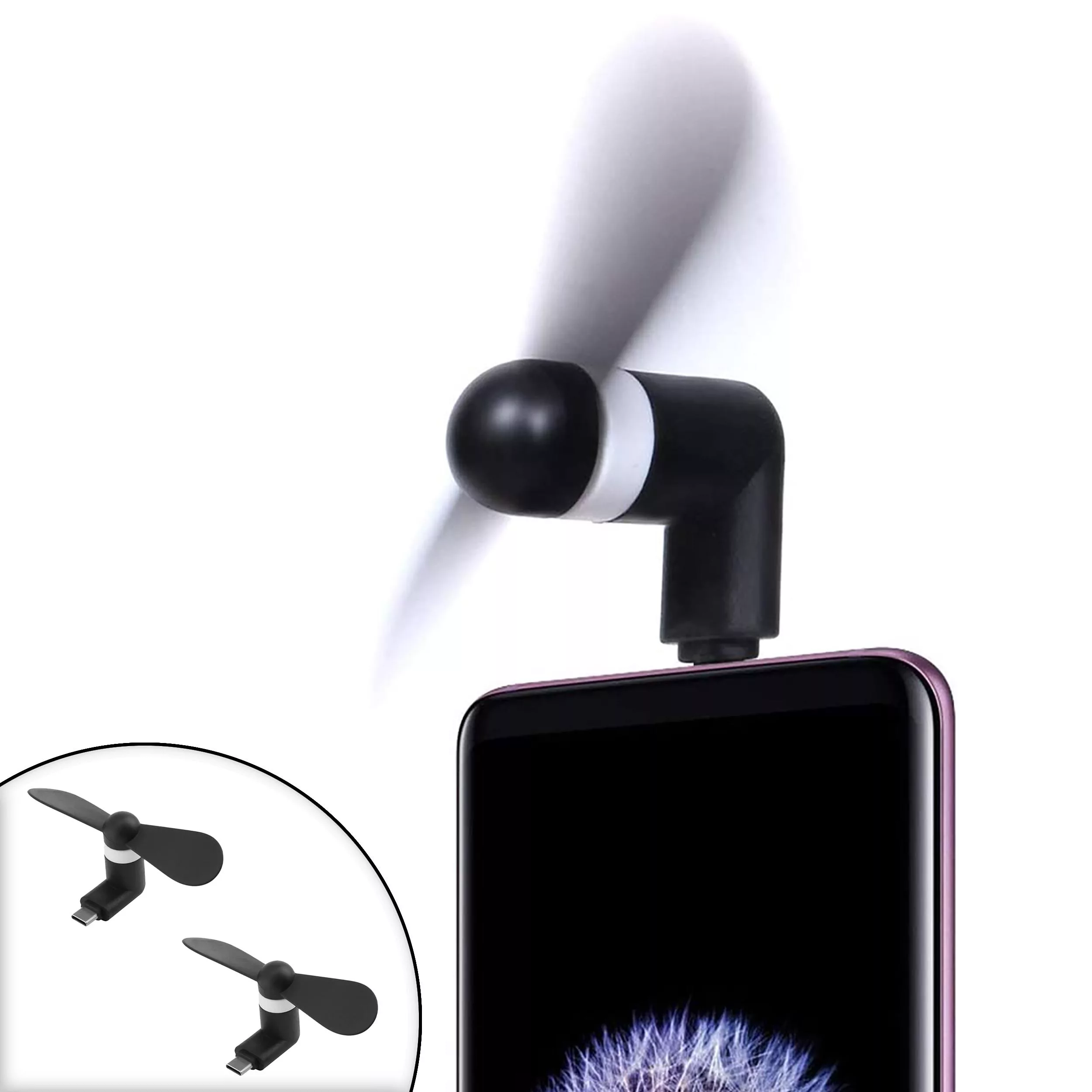 پنکه USB مدل USB-C بسته دو عددی