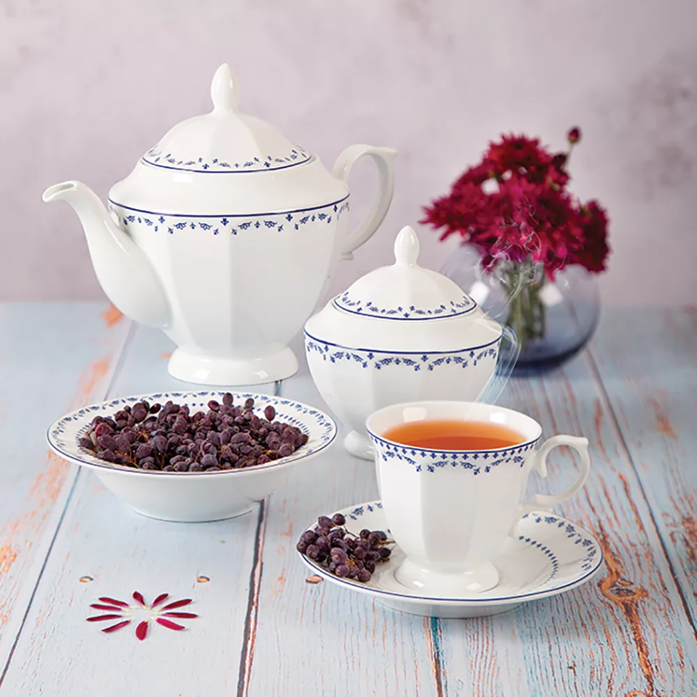 سرویس غذاخوری 103 پارچه 12 نفر چینی زرین ایران مدل فرانسیس سری نئوکلاسیک درجه عالی