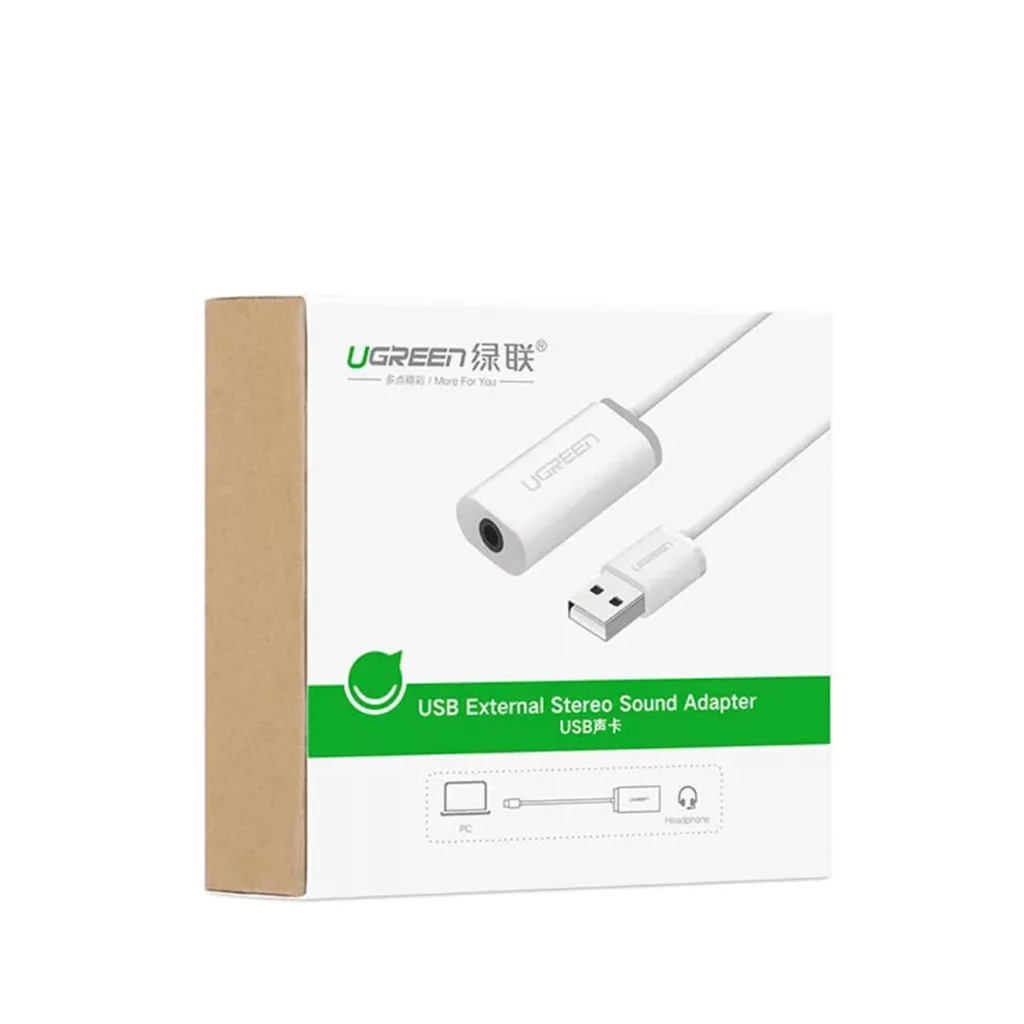 کابل تبدیل USB به جک 3.5 میلی متری صدا یوگرین مدل US206-30712