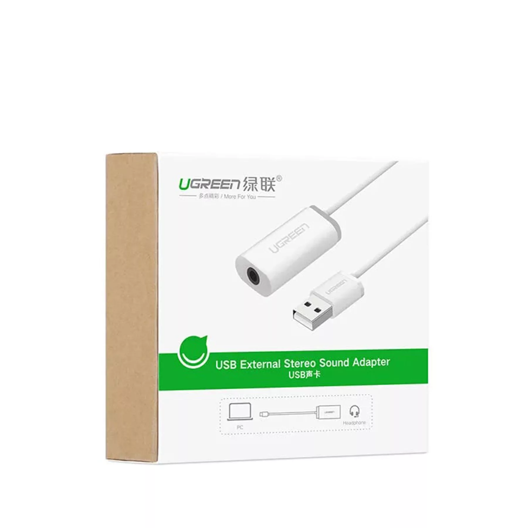 کابل تبدیل USB به جک 3.5 میلی متری صدا یوگرین مدل US206-30712