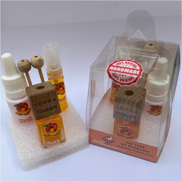 خوشبوکننده خودرو آروماتراپی مدل هلو کد P3PE مجموعه ۳ عددی