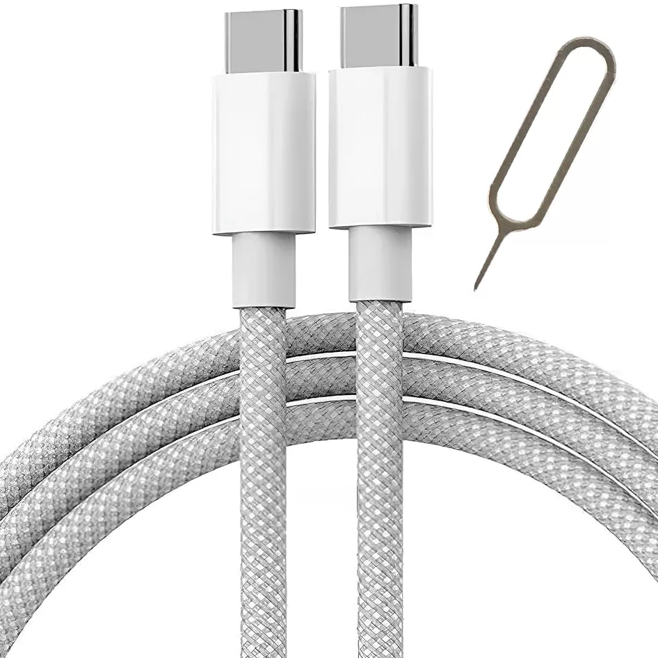 کابل USB-C آیرون ایکس مدل IPHONE16MAXPRO طول 1 متر به همراه سوزن سیم کارت