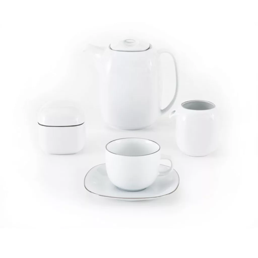 سرویس غذاخوری 98 پارچه چینی زرین ایران سری کواترو مدل سمن درجه یک