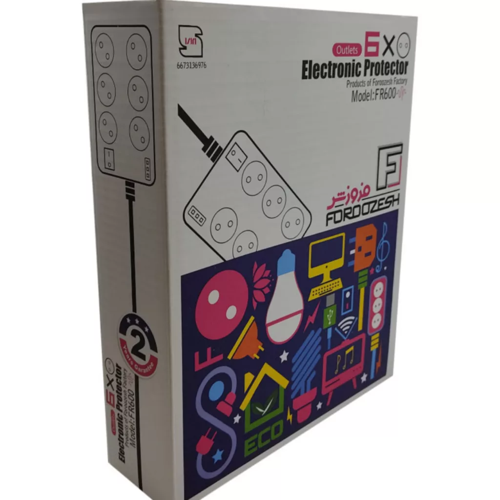 محافظ ولتاژ فروزش مدل Fr600 شش پریز