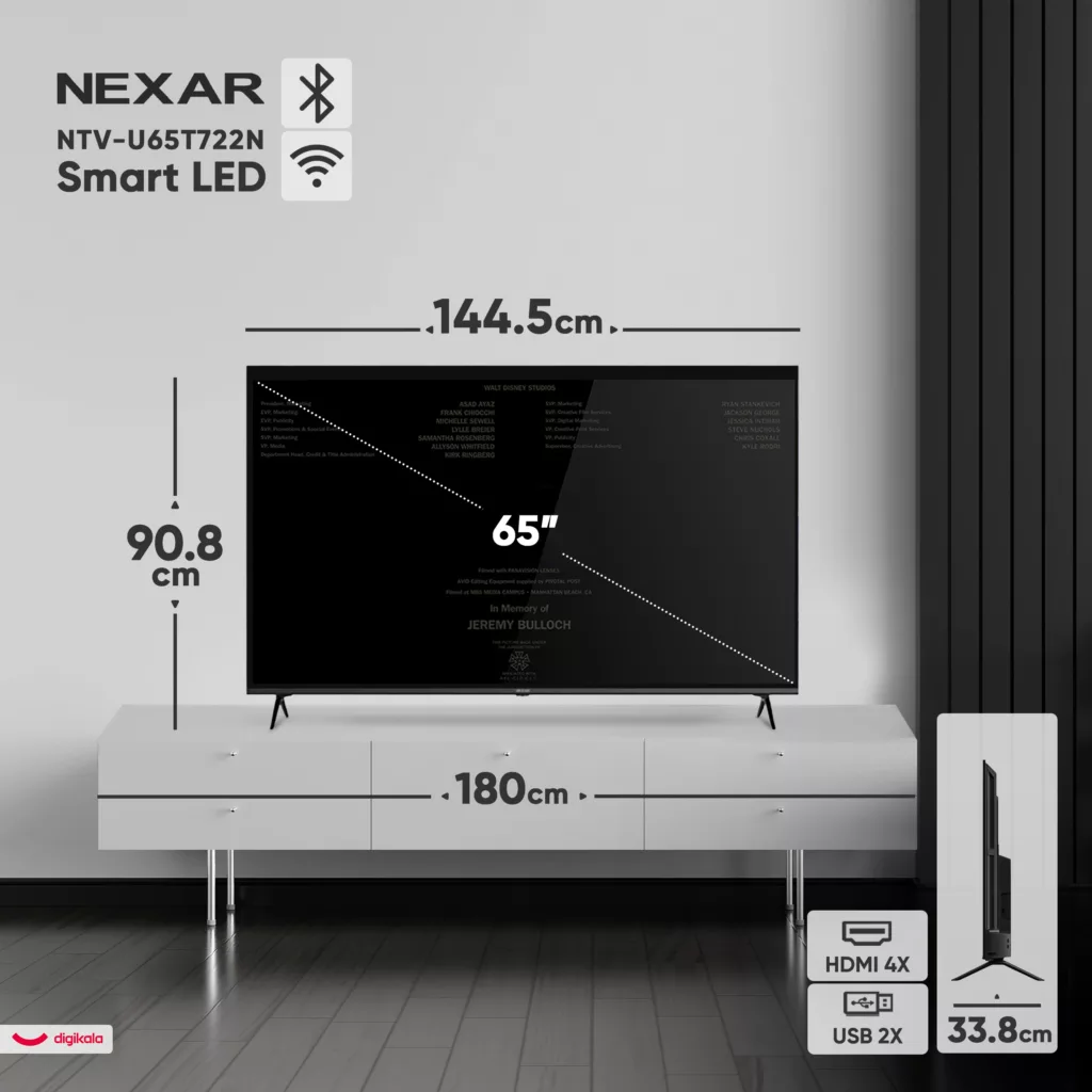 تلویزیون 65 اینچ ال ای دی هوشمند نکسار مدل NTV-U65T722N