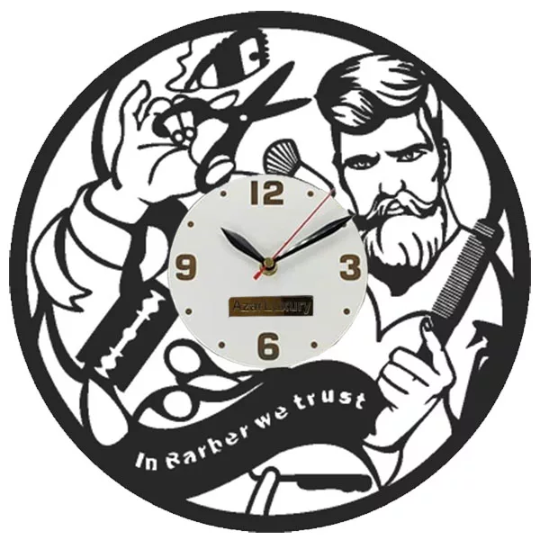 ساعت دیواری آذرلاکچری طرح آرایشگاه کد011