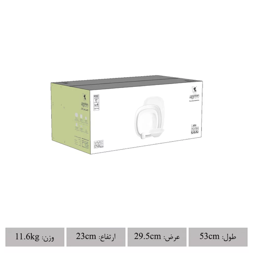 سرویس غذاخوری 27 پارچه چینی زرین ایران مدل کواترو ورنیکا درجه 3