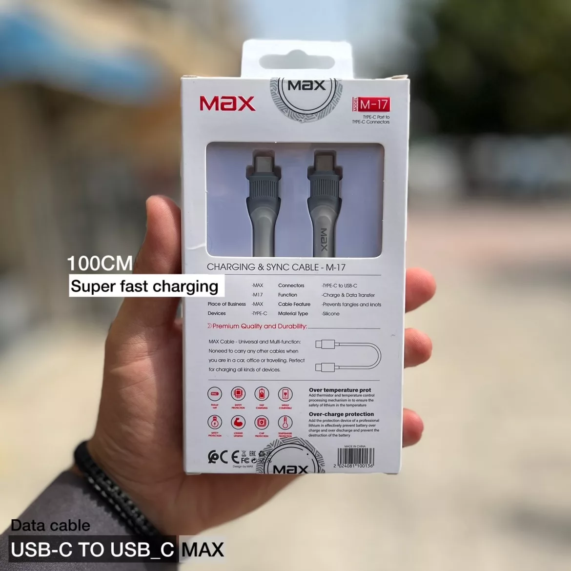 کابل USB-C مکس مدل S24 Ultra طول یک متر